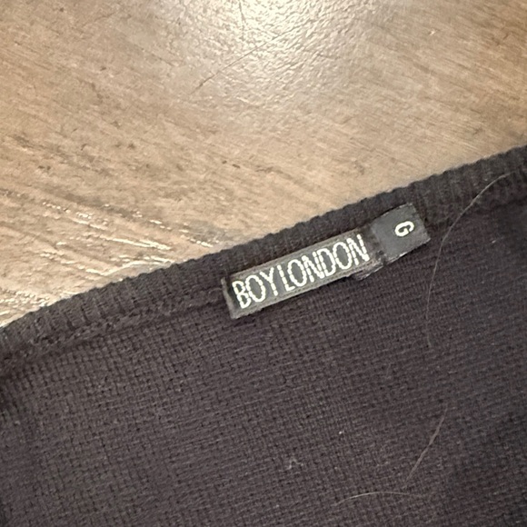 Boy London G Large Knit Black and White Women's Tank Camisole - Picture 6 of 8